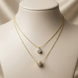 Double Layer Diamond Necklace